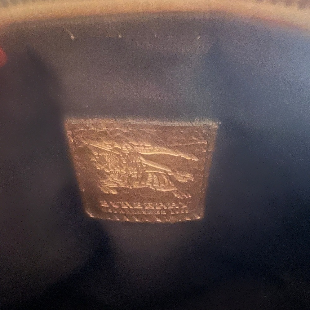 Burberry Tan and Gold Mini Bag with Plaid Pattern - Picture 6 of 7